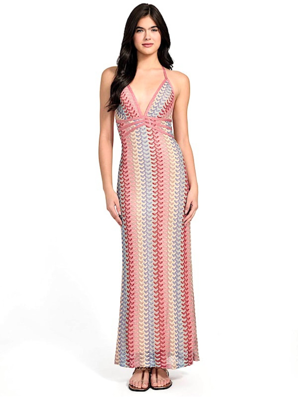 GUESS Women’s Fearne knitted halter maxi dress💐💐